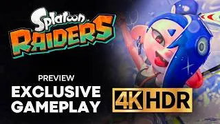 Thumbnail: We Played Splatoon Raiders... HARD MODE!! 🔥 Preview + 4K HDR Gameplay (Nintendo Switch 2)