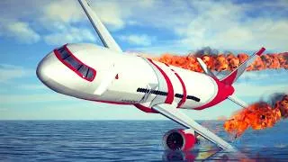 Thumbnail: Airplane Crashes Into Water and Emergency Landings #9 | Besiege