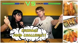Thumbnail: Kushiage Food Challenge (Fried Stuff on a Stick) [Nippon Traveler]