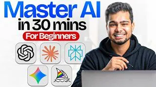 Thumbnail: AI Masterclass For Beginners [Free Course] in 30 mins - Learn Prompt Engineering, Claude, ChatGPT