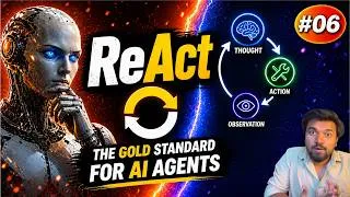 Thumbnail: What is ReAct Pattern in AI Agents? (Gold Standard Explained) 🔥 | AI Q&A #06