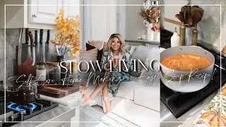 Thumbnail: Slow Living & Cozy Fall Reset | Self Care, Home Making + Easy Soup Recipe!