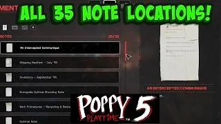 Thumbnail: Poppy Playtime Ch 5 All 35 Notes!