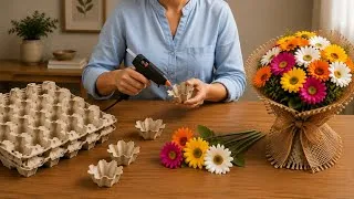 Thumbnail: I Turned Egg Cartons into a Beautiful Daisy 🌼 DIY Daisy Boquet / Easy Egg Tray Recycled Craft 