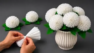Thumbnail: Turn Tissue Paper Into Beautiful Flowers 🪷DIY Step by Step Easy Tutorial / EASY CRAFT IDEA