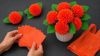 Thumbnail: How to make Beautiful Flowers from Plastic Bags 🌺 Turn Plastic Bag Into Flower! DIY