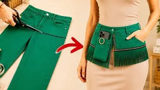 Thumbnail: 20-Minute Phone Belt Bag From Old Jeans ✂️ Easy & Practical!