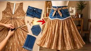 Thumbnail: I Turned Old Jeans Into the Most Beautiful Skirt!🧵🪡