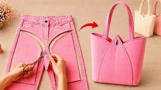 Thumbnail: Easy Sewing Project!✂️ From Old Pants To a Stylish Tulip Bag 🌷👜