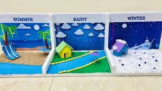 Thumbnail: EASY DIY 3D Model of Summer, Rainy and Winter Seasons | School Project 🏫