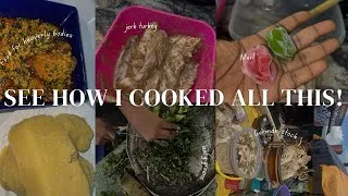 Thumbnail: Bulk Cooking for My Family, Jerk Turkey Recipe & Market Run!