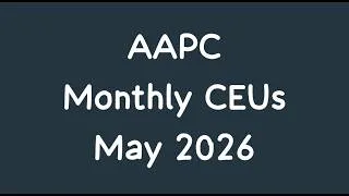 Thumbnail: Aapc May 2026 Monthly CEUs Answer Contact us