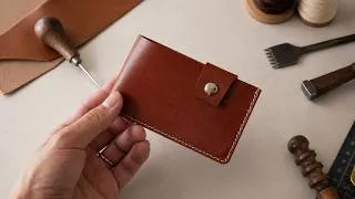 Thumbnail: Making a Slim Leather Card Case | Simple Assembly for Effortless Crafting | Free PDF Pattern
