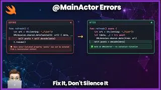 Thumbnail: Fix @MainActor Isolation Errors in Swift (2026)
