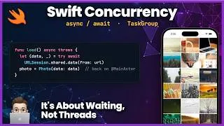 Thumbnail: Swift Concurrency for Beginners (2026) — async/await & Actors