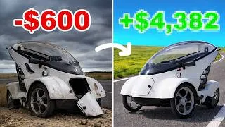 Thumbnail: Flipping a Broken Electric Car Until I Make $10,000 | Full Build