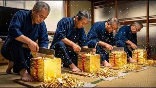 Thumbnail:  How Billions of Gold Leaf made by Japanese Artisan - Art of Gold Beating - Japan Factory Process