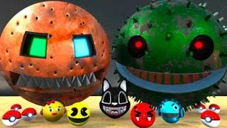 Thumbnail: ROBOT PAC-MAN VS MONSTER PACMAN And CARTOON CAT VS  MS PACMAN .. Packman Adventure 