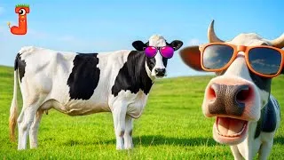Thumbnail: So cute and beautiful Cows grazing in a grass land | Cow Videos | Cow