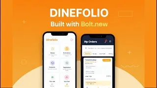 Thumbnail: How to build a modern food ordering mobile application (Dinefolio) without coding using Bolt.new