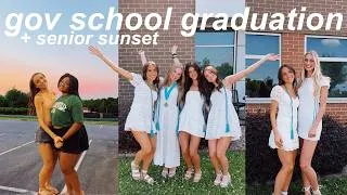 Thumbnail: gov school graduation + senior sunset vlog 🎓🌞