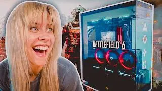 Thumbnail: BATTLEFIELD 6 THEMED PC BUILD!!! 🩵 INTEL CORE ULTRA 9 285K BUILD + BF6 GAMEPLAY | NoisyButters