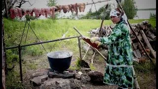 Thumbnail: Siberian Tent from Boiled Birch Bark and Fish