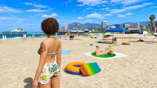 Thumbnail: GTA 5 Relaxing Beach Walk... GTA 6 Vice City in 3 Months!