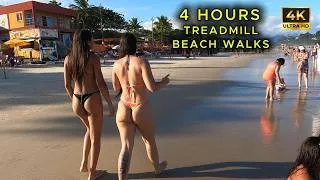 Thumbnail: 🇧🇷 Best Tropical Beaches in Brazil 🌴🌊 | 4 HOURS TREADMILL WALK | 4K Beach Walk ☀️🚶‍♂️