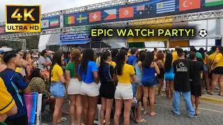 Thumbnail: 🔥 🇧🇷 FIFA World Cup 2026: The CRAZY Brazilian Beach Watch Party! ⚽🔥 | 4K Walking Tour