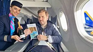 Thumbnail: The Cheapest Transatlantic Business Class Is Brutal (Icelandair Saga Class)