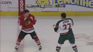 Thumbnail: Wild - Blackhawks rough stuff 4/1/12