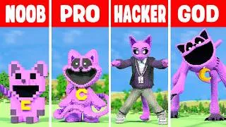 Thumbnail: CATNAP MINECRAFT POPPY PLAYTIME STATUE BUILD CHALLENGE - NOOB vs PRO vs HACKER vs GOD