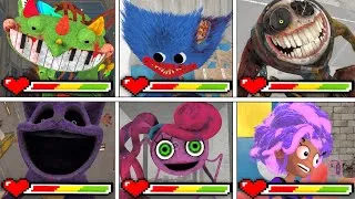 Thumbnail: Poppy Playtime Chapter 1~5:All Monsters DEATH SCENES & Jumpscares with Healthbar in Bright Mode