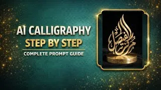 Thumbnail: How to Create AI Arabic Calligraphy Step by Step | AI Digital Logo Design Full Tutorial