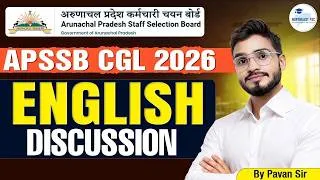 Thumbnail: APSSB CGL 2026 I English Discussion I by Pavan Sir #apssb #cgl2026