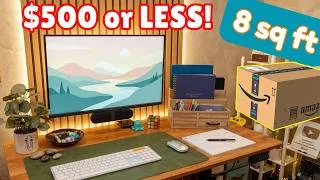 Thumbnail: Affordable Workspace Ideas for Small Spaces | Budget Desk Setup for less than $500!