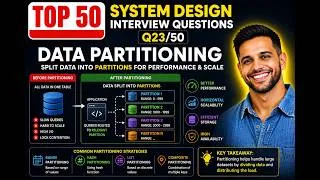 Thumbnail: 🔥Data Partitioning | Why Big Databases Never Slow Down? | Q23/50 System Design Interview | Hindi