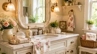 Thumbnail: 🌸 Vintage Bathroom Vanity Ideas with Old Mirrors, Floral Linens & Pretty Cottage Storage