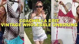 Thumbnail: Coachella Vintage Wholesale Unboxing from Fleek + Upcycling Festival Outfits | VLOG