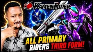 Thumbnail: REACTING TO ALL KAMEN RIDER PRIMARY RIDER THIRD FORM CHANGE AND FINISHERS