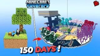 Thumbnail: We Survived 150 DAYS On SKYBLOCK in Minecraft Hardcore (HINDI)