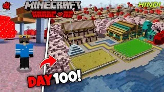 Thumbnail: I Survived 100 Days on Mushroom only Biome in Minecraft Hardcore (Hindi)