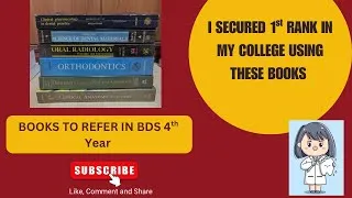 Thumbnail: Books to refer in BDS 4th year- masterdentistry with me #bds #studymotivation#notes#dentistrycourse