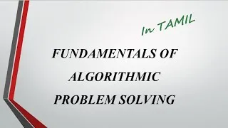 Thumbnail: Fundamentals of algorithmic problem solving