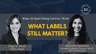 Thumbnail: When AI Starts Doing Lawyers Work, What Labels Still Matter? (Dharshi Harindra) NTMLS S14E10