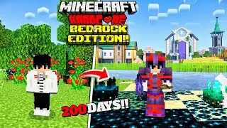 Thumbnail: I Survived 200 Days in Minecraft Hardcore Bedrock Edition...