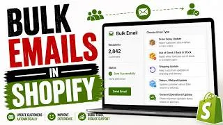 Thumbnail: Bulk Emails in Shopify #shopify #ecommerce #shopifystore #customerexperience #tech #shopifytips