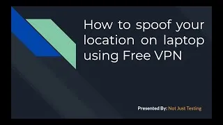 Thumbnail: How to spoof your location on laptop using free VPN