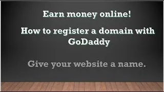 Thumbnail: how to register a domain on godaddy and Earn money from domain. Buy and sell domain online